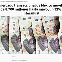 El mercado transaccional de Mxico moviliza ms de 8.700 millones hasta mayo, un 32% ms interanual